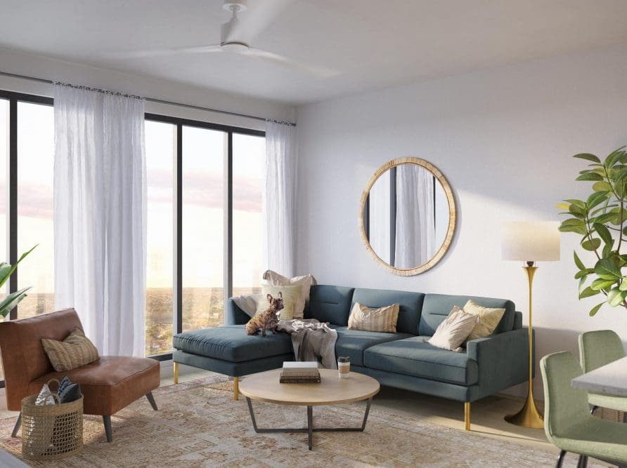 Sweetwater interior design | Student housing apartment in Gainesville