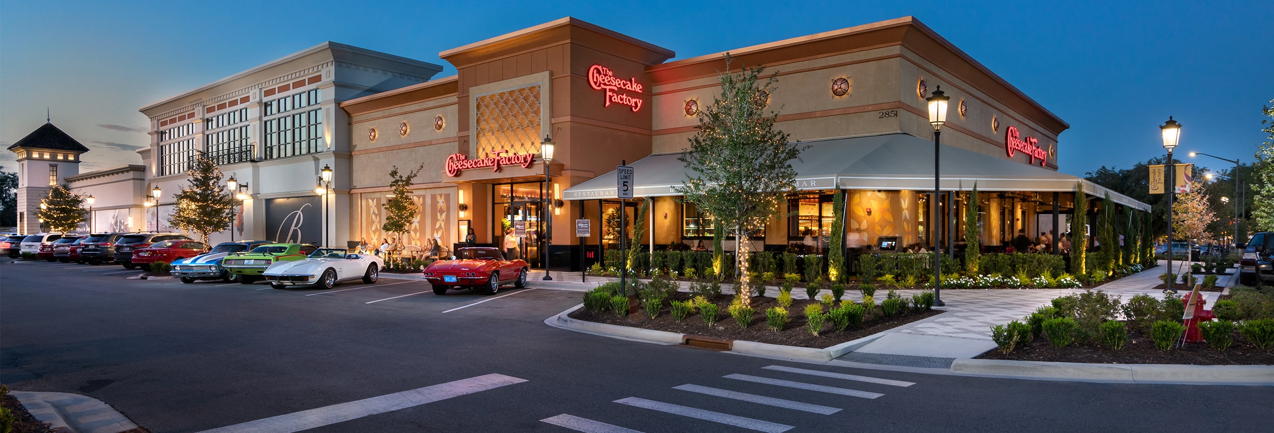 exterior view facing the cheesecake factory in butler plaza in gainesville florida