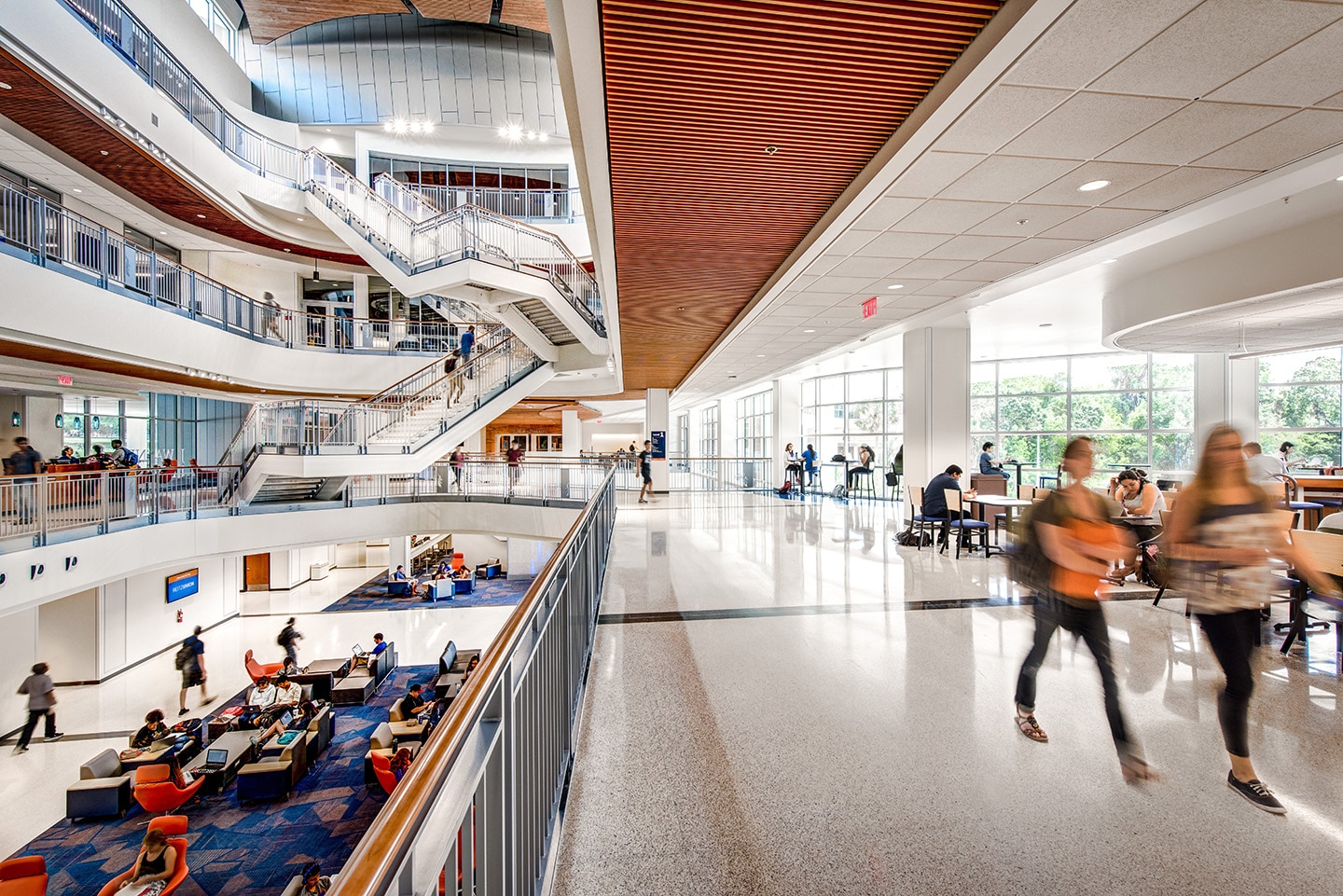 interior rendering of the newly renovated reitz student union at the university of florida in gainesville