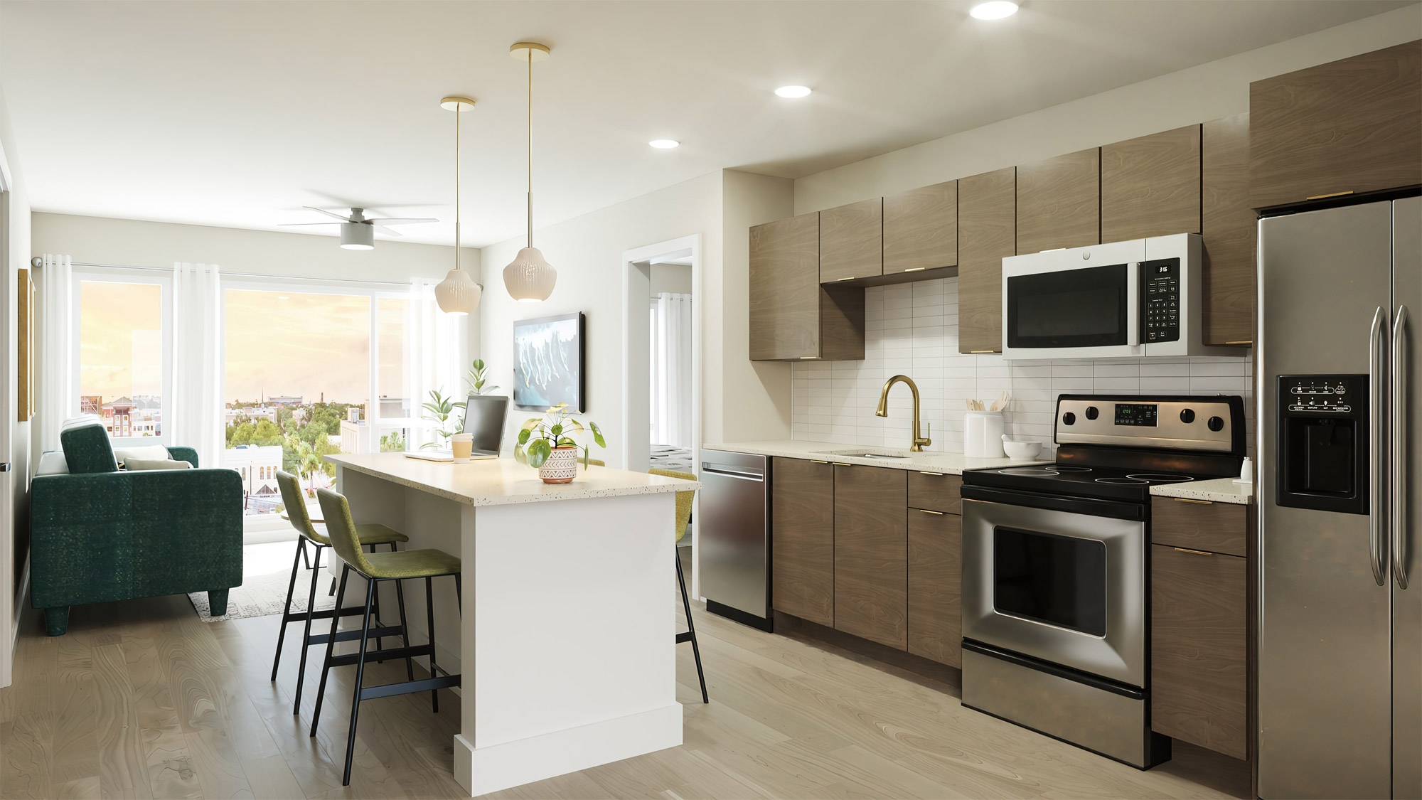 Representative rendering of kitchens at Sweetwater.